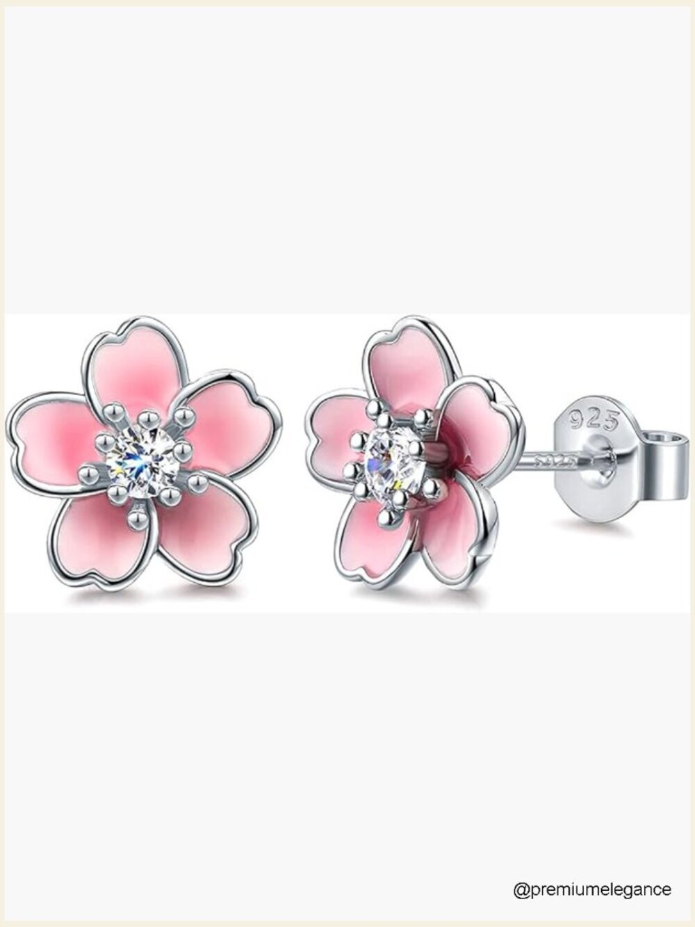 925 Sterling Silver Stud Earrings Cute Flower Jewelry Hypoallergenic